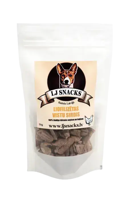 LJ Snacks Freeze-Dried Chicken Hearts 50 g