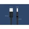 USB 2.0 M-M UGREEN kabelis US102, 0,5 m (melns) Foto 12