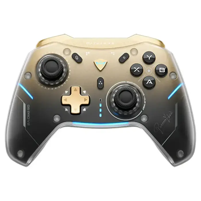 Machenike G5Pro Premium Edition Wireless Game Controller with Charging Station - Black and Gold Photo
