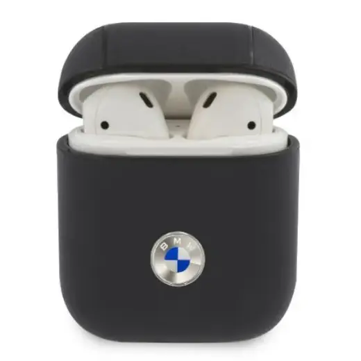 BMW BMA2SSLNA AirPods 1|2 cover granatowy|navy Geniune Leather Silver Logo Фото num