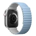 UNIQ pasek Revix Apple Watch Series 4|5|6|7|8|SE|SE2|Ultra 42|44|45|49mm. Reversible Magnetic biały-niebieski|white-blue Фото num