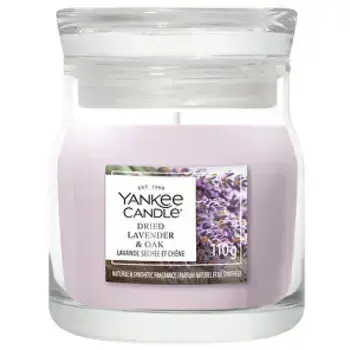 Yankee Candle Dried Lavender & Oak Signature Candle ( sušená levandule a dub ) - Vonná svíčka 110.0g