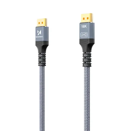 Wozinsky WPS-16AYL3S DisplayPort 2.1 Cable VESA Certified 80 Gb|s 16K@60Hz 8K@120Hz 4K@240Hz HDR HDCP DSC 3m - Black Foto 4