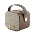 Guess głośnik Bluetooth GUWSB2P4SMW Speaker mini brązowy|bown 4G Leather Script Logo with Strap Фото num