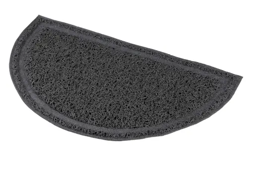 Kaķu tualetes paklājs : Trixie Cat litter tray mat, semi:circular, PVC, 41 × 25 cm, anthracite Foto 2