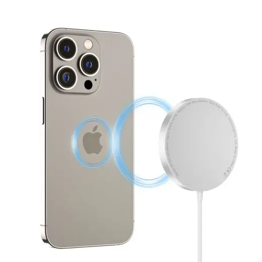 Tech-Protect QI15W-A30 inductive charger with MagSafe with USB-C cable - silver Фото num