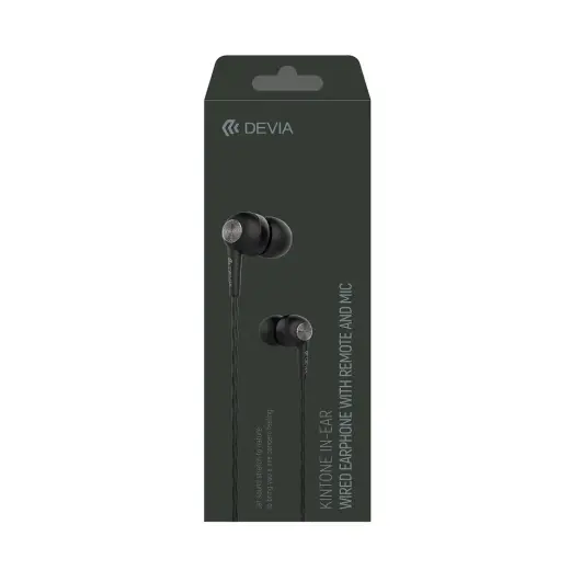 Devia wired earphones Kintone jack 3,5mm black Foto 2