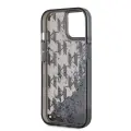 Karl Lagerfeld Liquid Glitter Monogram Gradient Case for iPhone 15 Black — Foto 4