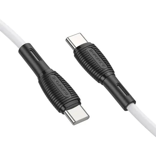Borofone BX86 Advantage datu pārraides un uzlādes vads | USB-C uz USB-C | 60W | 1m | balts Foto 2
