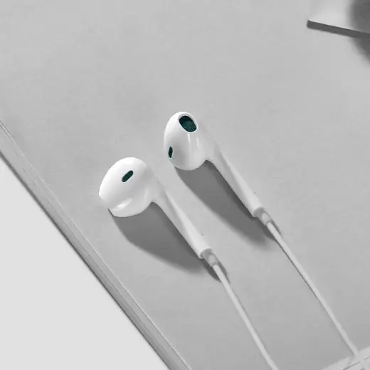 Borofone Earphones BM100 Fuente with microphone white Фото num