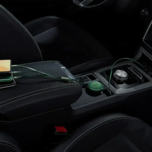 Baseus Bright Mirror 4 3-in-1 провод для передачи данных и зарядки | USB-C на Micro USB, Lightning, USB-C | 100W | 1.1m | зеленый Фото num