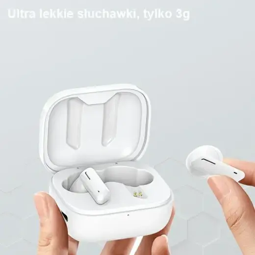 Słuchawki Bluetooth 5.0 T36 TWS + stacja dokująca Białe  Foto 5