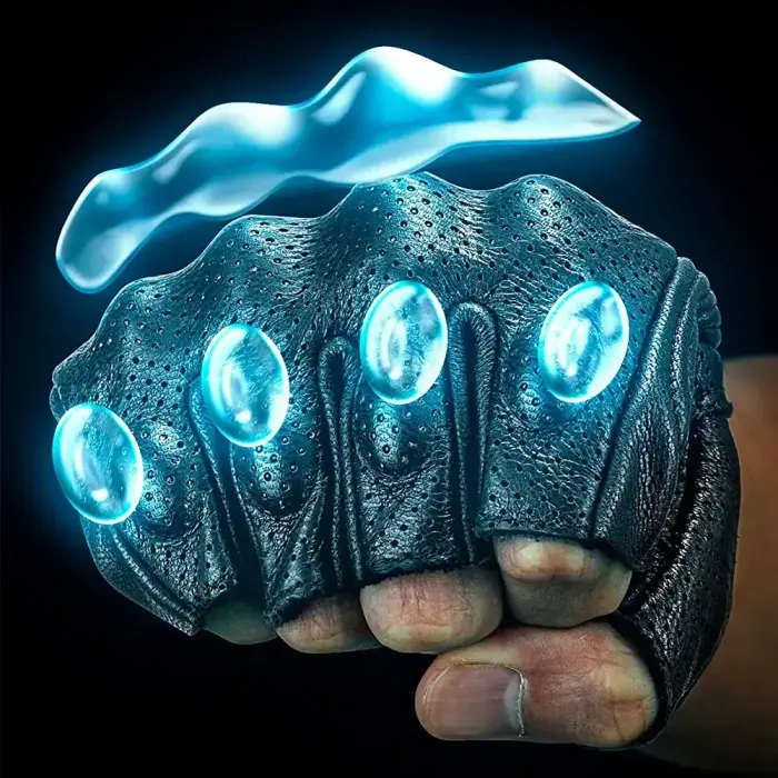 Rockbros 16220006004 XL leather motorcycle gloves - black Foto 3