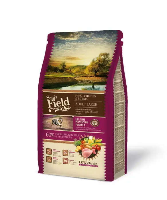 Sausa barība suņiem - Sams Field Fresh Chicken & Potato Adult Large, 13+2kg