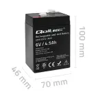 Qoltec AGM battery | 6V | 4.5Ah | Maintenance-free | Efficient| LongLife | for UPS, scale, cash register Foto 7