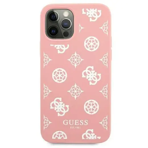 Guess GUHCP12LLSPEWPI iPhone 12 Pro Max 6,7" różowy|pink hard case Peony Collection Фото num