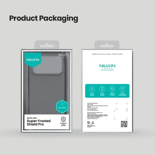 Nillkin Super Frosted PRO Back Cover for Apple iPhone 17 Pro Transparent Black Foto 6