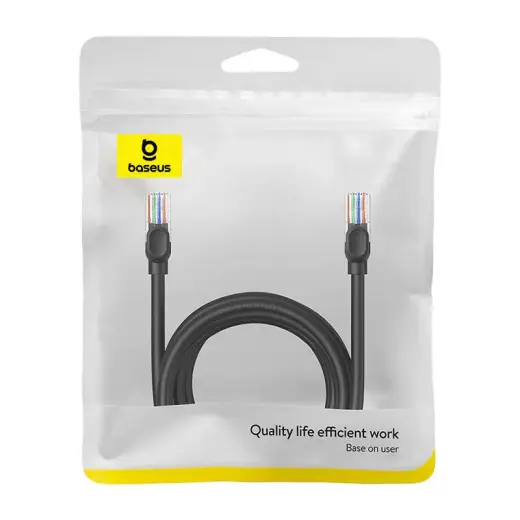 Baseus Ethernet CAT5, 5m network cable (black) Photo