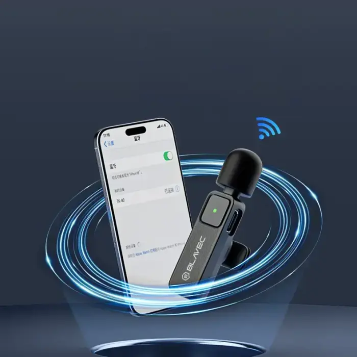 Blavec Lavalier Microphones x 2 MK-01 ClipGo Type C (LMMK01-B) black Foto 8