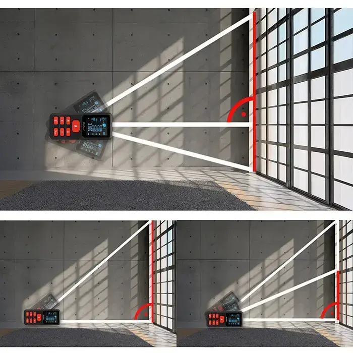 Qoltec Precise digital laser distance meter with an electronic level | LCD with backlight | 50m Foto 11