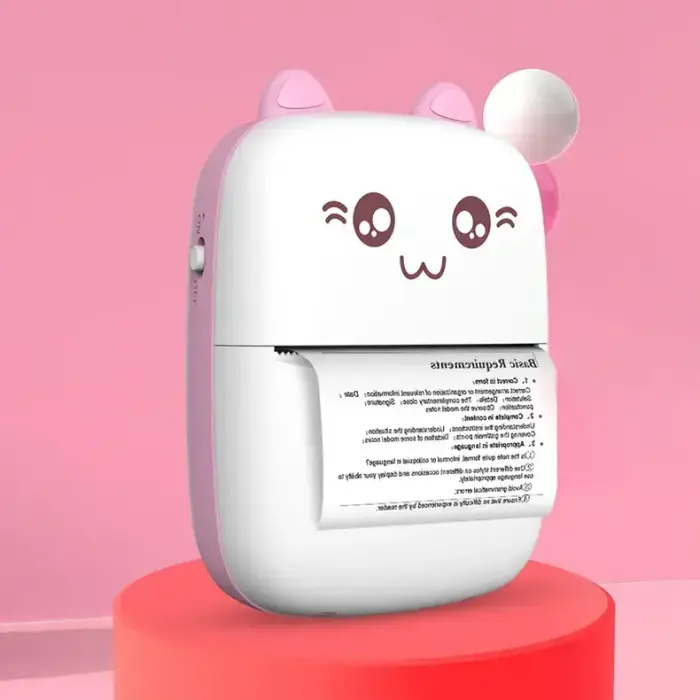 HURC9 Bluetooth Thermal Printer Mini Kitty with App - Pink Foto 2