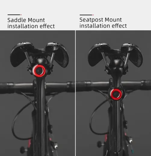 Rockbros Q3 rear bicycle lamp with intelligent stop system - black Photo