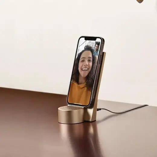 Lexon City Energy Pro 10W Wireless Charger with Bluetooth Speaker soft gold LD145D9 Фото num