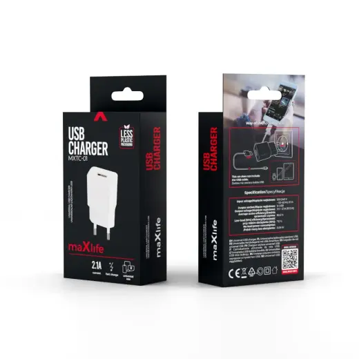 Maxlife MXTC-01 зарядное устройство | 10W | USB-A | белое Фото num