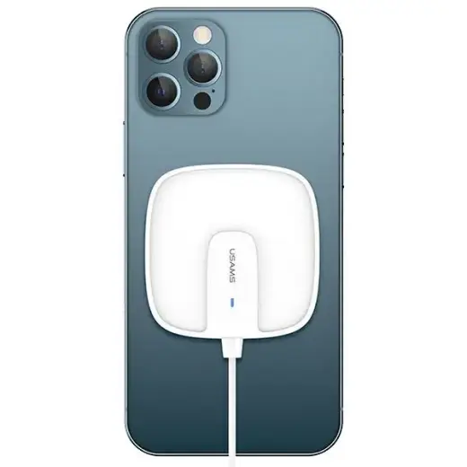 USAMS Ład. indukcyjna US-CD159 magnetic W1 15W Extra-thin iPhone 12 series biały|white CD159DZ02 Фото num