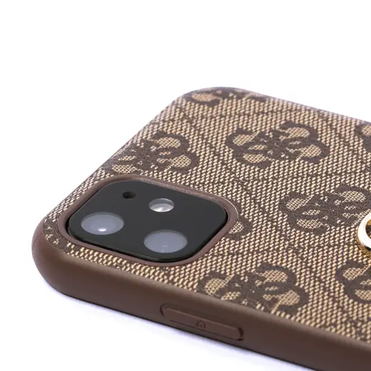 Guess case for iPhone 11 | XR from the 4G Big Metal Logo series - brown Photo