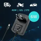 Qoltec Automatic charger for AGM GEL STD 6V battery | 1A | Rectifier with LED indicator Foto 2