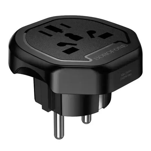 Borofone Travel charger adapter BAC15 - USA, UK, EU, AU black Foto 2