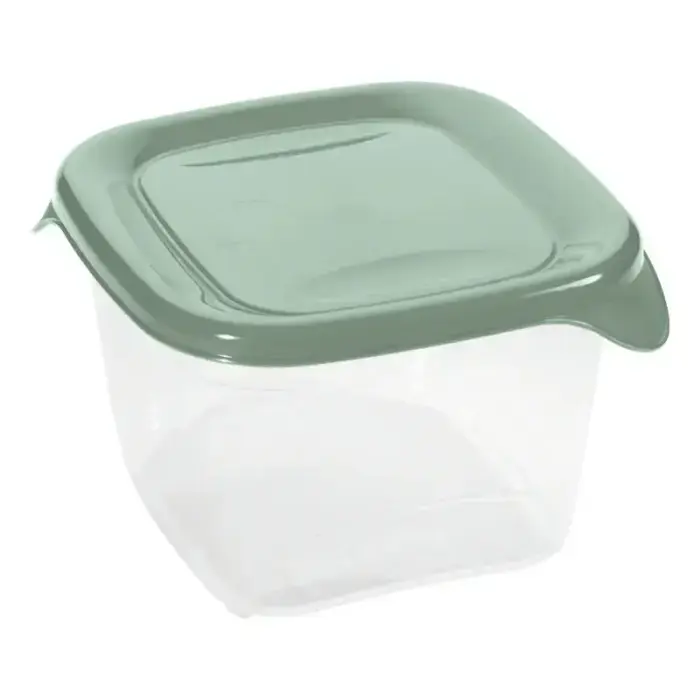 Square food container 1.2L Fresh&Go green