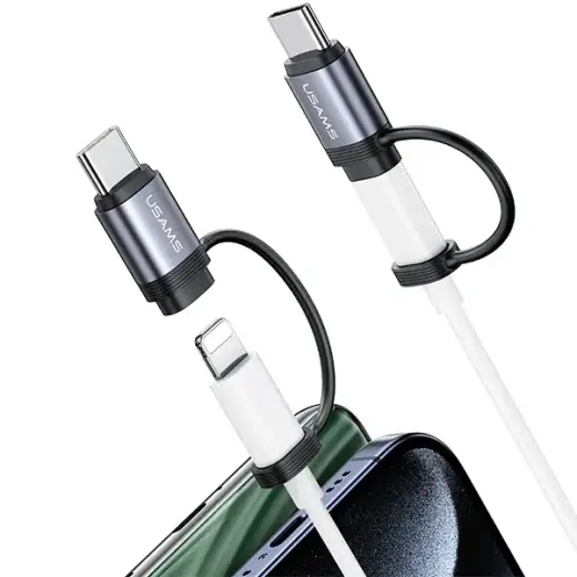 USAMS Adapter AU17 Lightning - USB-C 30W stalowy|aluminium SJ677LN01 (US-SJ677) Фото num