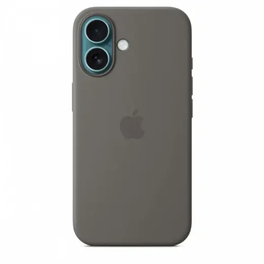 Silicone case with MagSafe for iPhone 16 - stone gray Foto 2