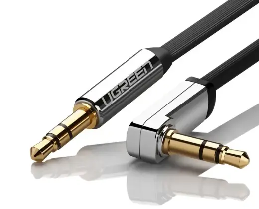 Ugreen AUX 3,5 mm mini jack flat angle cable 0,5 m black (AV119 10596) Foto 8