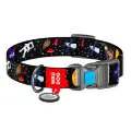Nylon dog collar with QR code Waudog "NASA" size M Photo