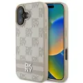 DKNY DKHCP16SPCPTSSP iPhone 16 6.1" różowy|pink hardcase Checkered Pattern & Printed Stripes — Foto 1