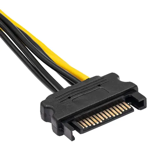 Adapter with cable Akyga AK-CA-30 SATA (m) | PCI-E 6 pin (f) 15cm Photo