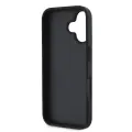 DKNY PU Leather Repeat Pattern Tonal Stripe Case for iPhone 16 Plus Black — Foto 4