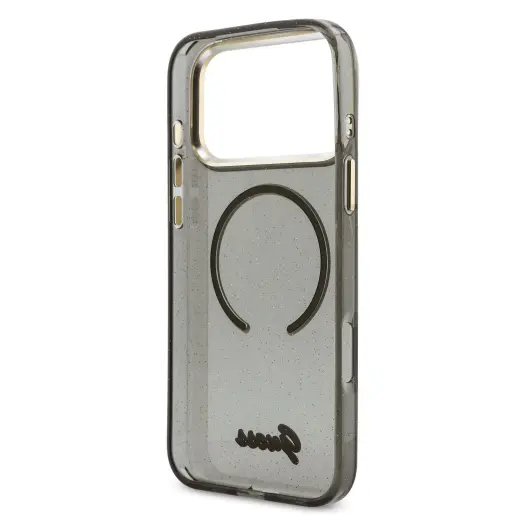 Guess IML Glitter Script Strap MagSafe Case for iPhone 17 Pro Max Black Foto 3