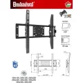 32-52" TV stiprinājums pie sienas 45kg,15° regulējams slīpums, melns Foto 2