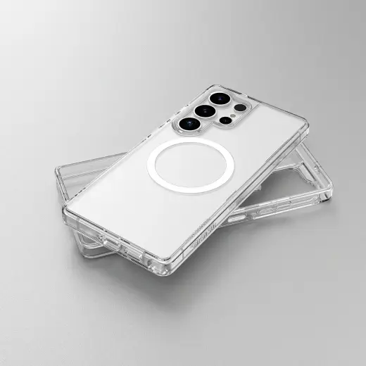 AmazingThing Minimal Mag Case with Magnetic Ring for Samsung Galaxy S25 - Transparent Photo