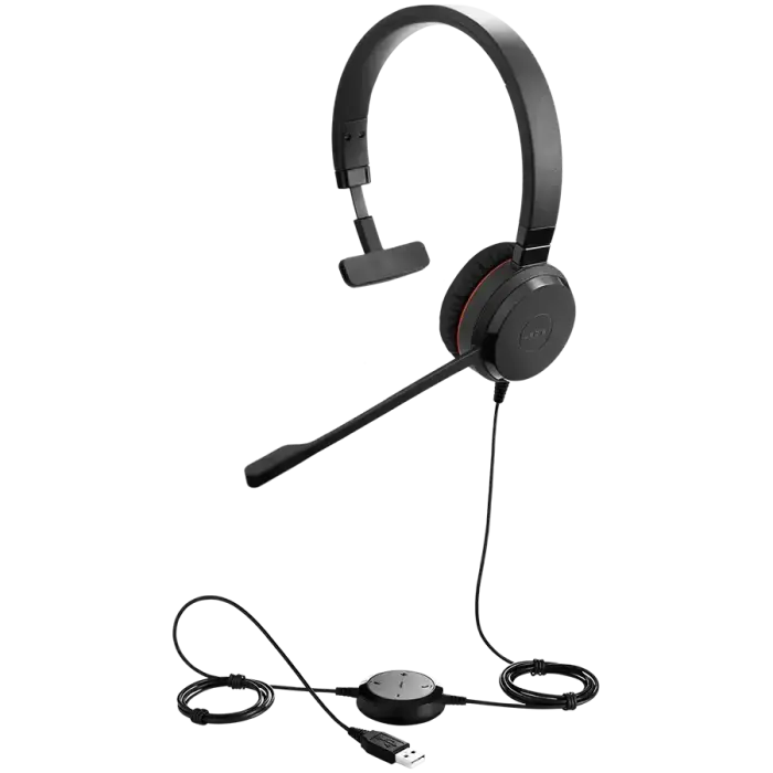 JABRA Evolve 20 SE, Mono UC, USB C/A adapter, Leather