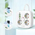 Tech-Protect PCS3X4 power strip, 3 sockets, 2xUSB-A, 2xUSB-C 200 cm - white Photo