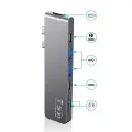 Choetech multifunctional docking station HUB for Apple MacBook Pro USB Typ C 7in2 100W Thunderbolt 3 gray (HUB-M14) Фото num