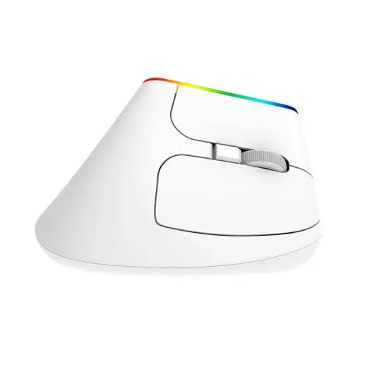 Wireless Vertical Mouse Delux M618C 2.4G 1600DPI RGB (white)  Фото num