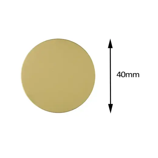 Metal plate for magnet holders - round 40mm gold Фото num