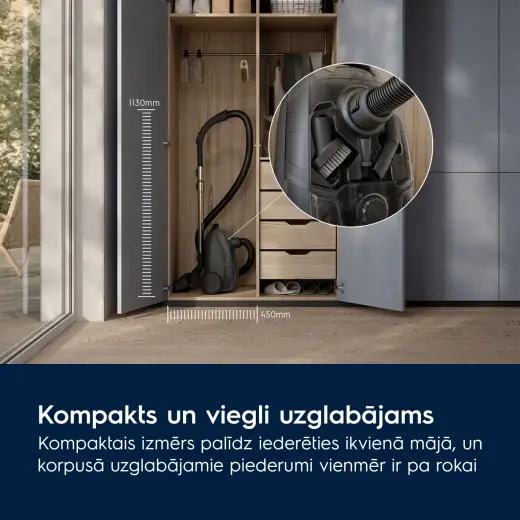 Electrolux 500 sērijas putekļu sūcējs ar maisiņu 750 W, zils Фото num