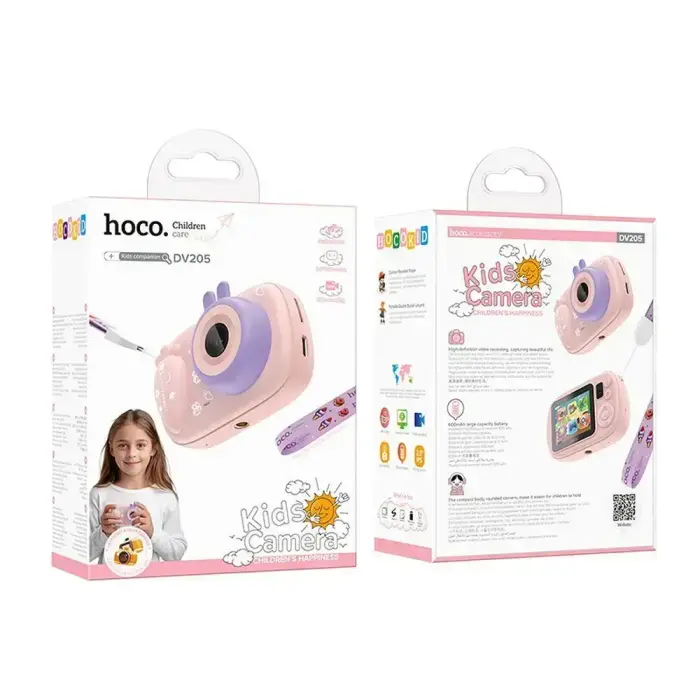 Digital kids camera with selfie function Hoco 1MP 2,0" HD Ready DV205 pink Foto 16